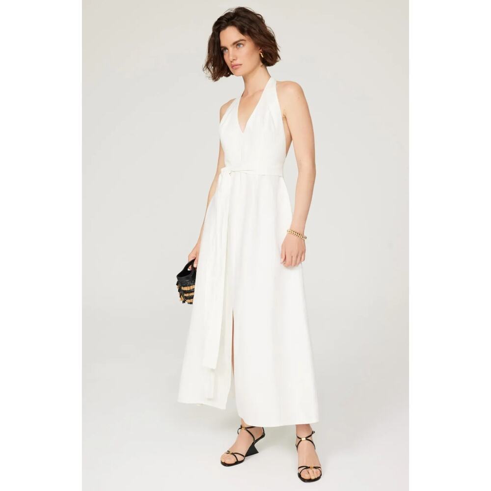 Saunders x RTR White Halter Maxi